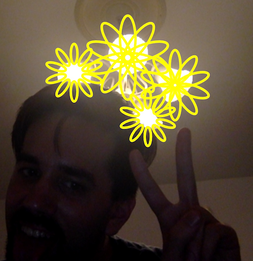 James with flower