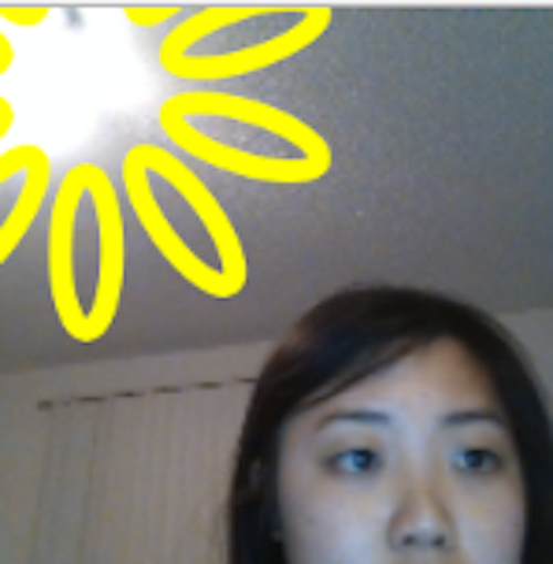 Rachel with flower